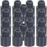 18-Pack 3/4 in. Schedule 80 PVC Male Adapters Pipe Fittings (Socket x MPT) NSF ASTM D2467/D2464 NPT