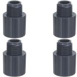 4-Pack 1 in. SCH-80 PVC Male Adapters Pipe Fittings NSF ASTM D2467/D2464 NPT