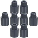 8-Pack 1 in. SCH-80 PVC Male Adapters Pipe Fittings NSF ASTM D2467/D2464 NPT