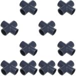 10-Pk 3/4" Sch-80 PVC Cross 4-Way Pipe Fittings NSF ASTM D2467 Slip/Socket FS USA