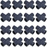 16-Pk 3/4" Sch-80 PVC Cross 4-Way Pipe Fittings NSF ASTM D2467 Slip/Socket FS USA