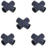 5-Pk 3/4" Sch-80 PVC Cross 4-Way Pipe Fittings NSF ASTM D2467 Slip/Socket FS USA