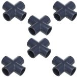 6-Pk 3/4" Sch-80 PVC Cross 4-Way Pipe Fittings NSF ASTM D2467 Slip/Socket FS USA