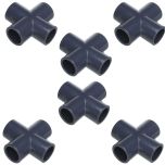 6-Pack 1 in. Schedule 80 PVC Cross 4-Way Straight Pipe Fittings Slip/Socket NSF ASTM D2467