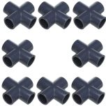 8-Pk 3/4" Sch-80 PVC Cross 4-Way Pipe Fittings NSF ASTM D2467 Slip/Socket FS USA