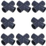 8-Pack 1 in. Schedule 80 PVC Cross 4-Way Straight Pipe Fittings Slip/Socket NSF ASTM D2467