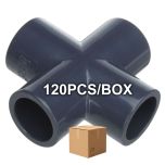 120pcs/Box 3/4" Sch-80 PVC Cross 4-Way Pipe Fittings NSF ASTM D2467 Slip/Socket FS USA