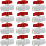 12-Pack 3/4 in. Schedule 40 PVC Compact Ball Valves, Socket-Type