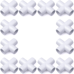 247Garden 3/4 in. 4-Way PVC Cross ASTM SCH40 Furniture-Grade Fitting 12-Pack Free Ship