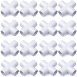 247Garden 3/4 in. 4-Way PVC Cross ASTM SCH40 Furniture-Grade Fitting 16-Pack Free Ship