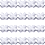 20-Pack 1/2 in. 4-Way PVC Cross ASTM SCH40 Furniture-Grade Fittings