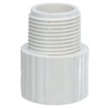 3/4 in. Schedule 40 PVC MPT x S Male Adapter to Socket Pipe Fitting NSF SCH40 ASTM D2466 NPT