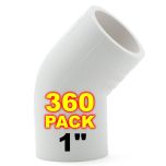 360/Box 1 in. Schedule 40 PVC 45-Degree Elbow Pipe Fitting NSF SCH40 ASTM D246