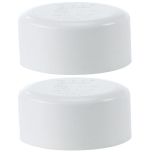 2-Pack 3 in. Schedule 40 PVC End Cap Pipe Fittings NSF SCH40 ASTM D2466