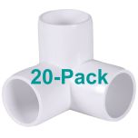 20-Pack 1 in. PVC 3-Way Elbow Fittings ASTM SCH40 Furniture-Grade Connectors