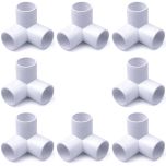 8-Pack 3/4 in. 3-Way PVC Elbow ASTM SCH40 Furniture-Grade Fitting