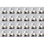 24-Pk 1/2 in. 3-Way SCH-40 PVC Fittings ASTM D2466 Plumbing-Grade Connectors