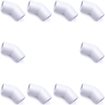 247Garden 3/4" PVC 45-Degree Elbow Fitting - SCH40 ASTM Furniture-Grade 10-Pack