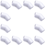 247Garden 3/4" PVC 45-Degree Elbow Fitting - SCH40 ASTM Furniture-Grade 12-Pack Free Ship