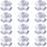 12-Pk 3/4 in. 5-Way PVC Elbows ASTM SCH40 Furniture-Grade Construction Fittings