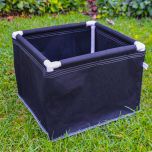 247Garden 2X2 PVC Frame Fabric Grow Bed/Raised Square Garden Pot (30-Gallon, Black, Complete Kit)