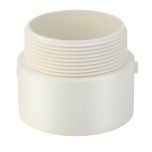 25-Pk 2 in. DWV PVC Male Adapters MIPT X SLIP Fittings for Drain, Waste, and Vent ASTM D2665 NSF