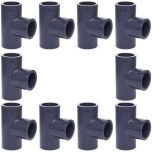 10-Pack 3/4 in. Schedule 80 PVC Tee 3-Way Straight Pipe Fitting NSF ASTM D2467 Slip/Socket