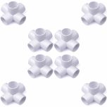 8-Pack 1/2 in. PVC 5-Way Elbow Fittings ASTM SCH40 Furniture-Grade Connectors
