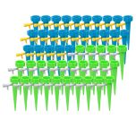 247Garden Auto-Water Drippers w/Adjustable & Automatic Irrigation Switch Control Valve for Plants, 50-Pack Blue/Green