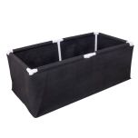 247Garden 2X4 PVC Frame Fabric Grow Bed/Raised Vegetable Flower Garden Bag (60-Gallon Black, Complete Kit)