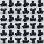 36-PK 3/4 in. 3-Way Black PVC Elbows ASTM SCH40 Furniture-Grade Corner Fittings