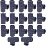 17 Pcs/Box 2 in. Schedule 80 PVC Tee 3-Way Straight T Sch-80 Pipe Fitting