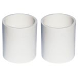 2-Pack 2 in. Schedule 40 PVC Coupling/Coupler Pipe Fitting NSF SCH40 ASTM D2466 2"