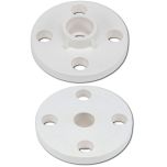 1 in. White SCH40 PVC TS Flange ASTM D2466 Socket-Type Pipe Fitting (Set of 2)