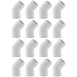 16-Pk 1/2 in. Schedule 40 PVC 45-Degree Elbows NSF/ASTM Pipe Fittings SCH40 ASTM D2466