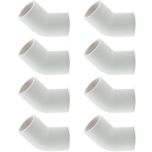 8-Pk 1/2 in. Schedule 40 PVC 45-Degree Elbows NSF/ASTM Pipe Fittings SCH40 ASTM D2466