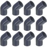 12-Pk 1/2 in. Schedule 80 PVC 45-Degree Elbows High Pressure Pipe Fittings NSF ASTM D2467