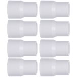 8-Pk 1 x 3/4 in. SCH-40 PVC Reducing Couplings NSF ASTM D2466 Pipe Fittings Slip/Socket