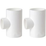 2-Pack 1" x 3/4" SCH-40 PVC Reducing Tee NSF ASTM D2466 Pipe Fittings 1 x 1 x 3/4 in. SxSxS