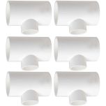 6-Pack 1" x 3/4" SCH-40 PVC Reducing Tee NSF ASTM D2466 Pipe Fittings 1 x 1 x 3/4 in. SxSxS