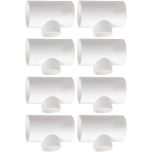 8-Pack 1" x 3/4" SCH-40 PVC Reducing Tee NSF ASTM D2466 Pipe Fittings 1 x 1 x 3/4 in. SxSxS