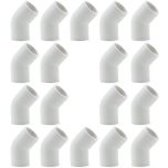 18-Pack 1" 45-Degree SCH-40 PVC Fittings, Plumbing Grade NSF-PW UPC ASTM ANSI D2466