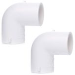 2-Pack 1-1/2 in. Schedule 40 PVC 90-Degree Elbow Pipe Fitting NSF SCH40 ASTM D2466 1.5" 90°