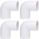 4-Pack 1-1/2 in. Schedule 40 PVC 90-Degree Elbow Pipe Fitting NSF SCH40 ASTM D2466 1.5" 90°