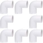 8-Pack 1-1/2 in. Schedule 40 PVC 90-Degree Elbow Pipe Fitting NSF SCH40 ASTM D2466 1.5" 90°