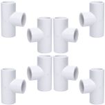 8-Pack 1 in. SCH-40 PVC Tee 3-Way Plumbing-Grade Pipe Fitting NSF ASTM D2466 1"