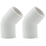 2-Pack 1" 45-Degree SCH-40 PVC Fittings, Plumbing Grade NSF-PW UPC ASTM ANSI D2466