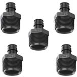 5-Pack 1/2" PEX-A x MPT Male Adapters PPSU Plastic Cold Expansion PEX Fittings ASTM F1960 NSF