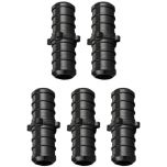 5-Pack 1/2 in. PEX-B Barb Couplings Plastic PPSU PEX Crimp Fittings for Hot/Cold Water PEX Pipe System NSF F2159