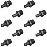 10-PK 1/2" PEX Crimp x 1/2" Male NPT Adapters Plastic PPSU Poly Alloy Lead-Free PEX-B Fittings ASTM F2159 NSF